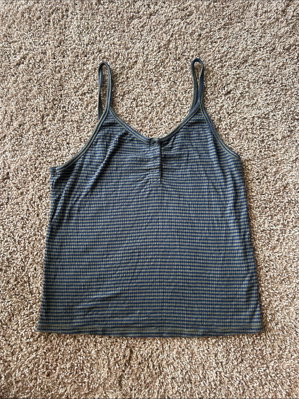 Mossimo Supply Co. Navy and Olive Striped Cami